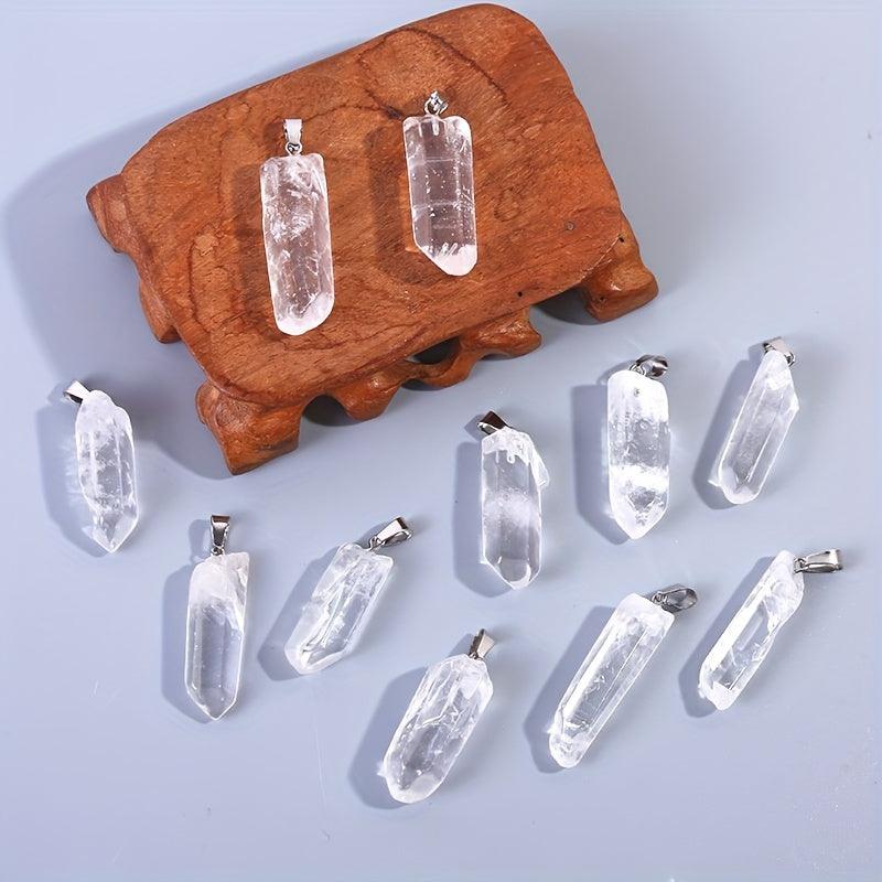 Natural Irregular Rock Crystal Point Necklace