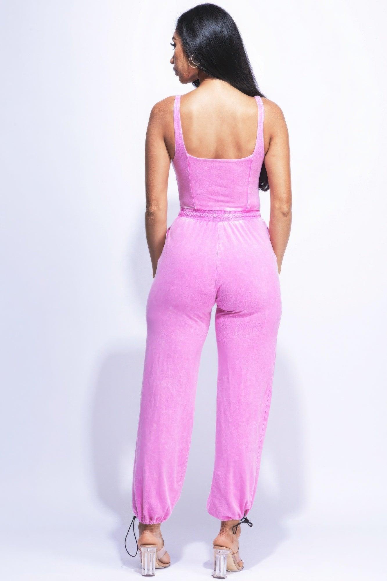 Washed One Piece Spaghetti Strap Jumpsuit Romper With Adjustable Ankle - Rebel Spirit Designs Washed One Piece Spaghetti Strap Jumpsuit Romper With Adjustable Ankle