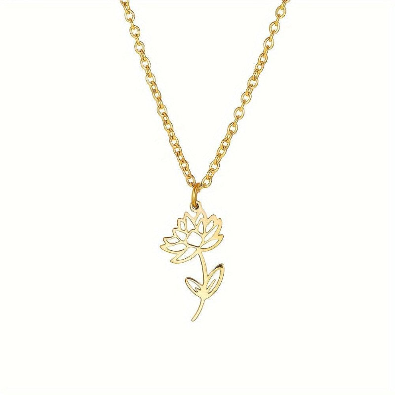 UNIQUE Birth Month Flower Necklace - Rebel Spirit Designs UNIQUE Birth Month Flower Necklace