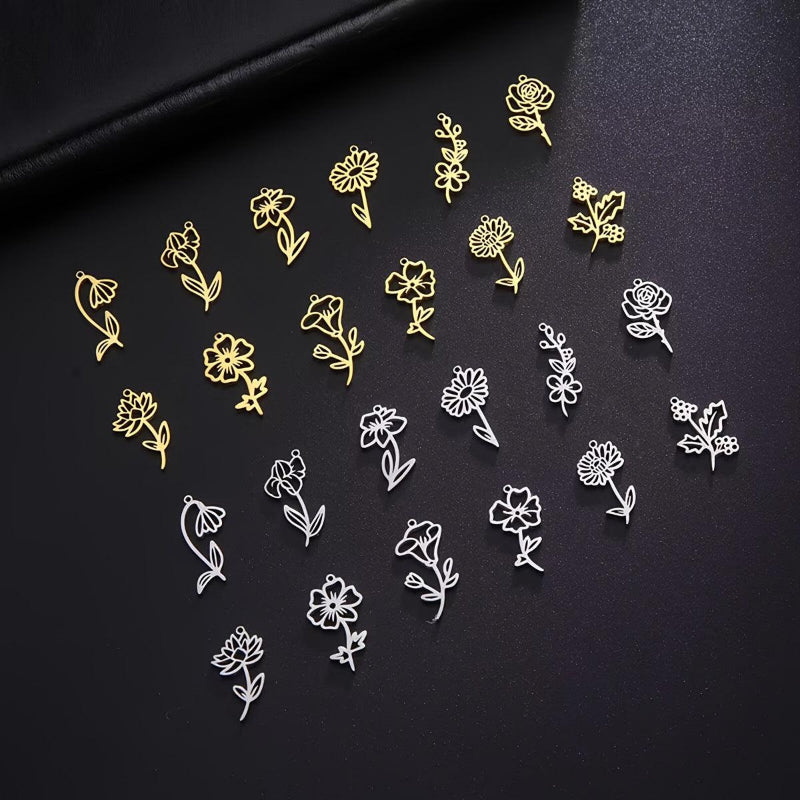 UNIQUE Birth Month Flower Necklace - Rebel Spirit Designs UNIQUE Birth Month Flower Necklace
