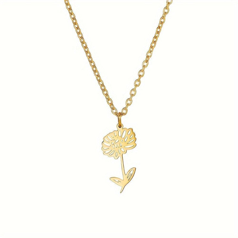 UNIQUE Birth Month Flower Necklace - Rebel Spirit Designs UNIQUE Birth Month Flower Necklace