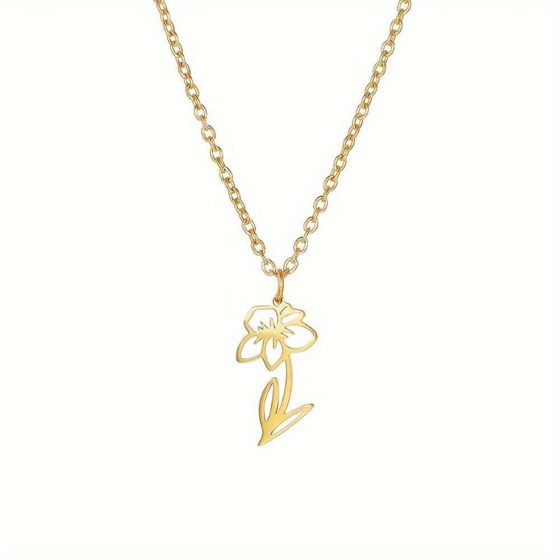UNIQUE Birth Month Flower Necklace - Rebel Spirit Designs UNIQUE Birth Month Flower Necklace