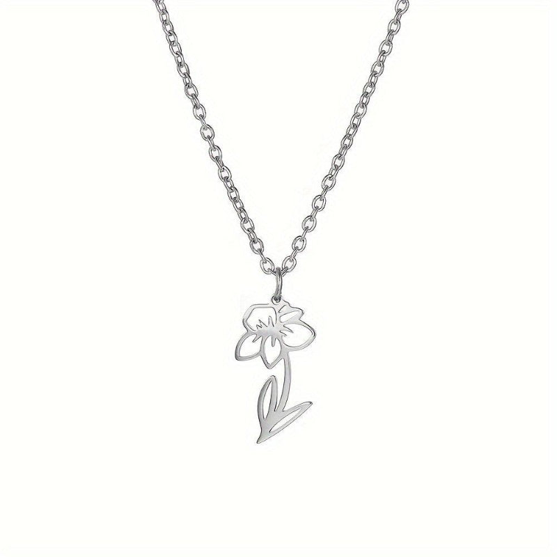 UNIQUE Birth Month Flower Necklace - Rebel Spirit Designs UNIQUE Birth Month Flower Necklace