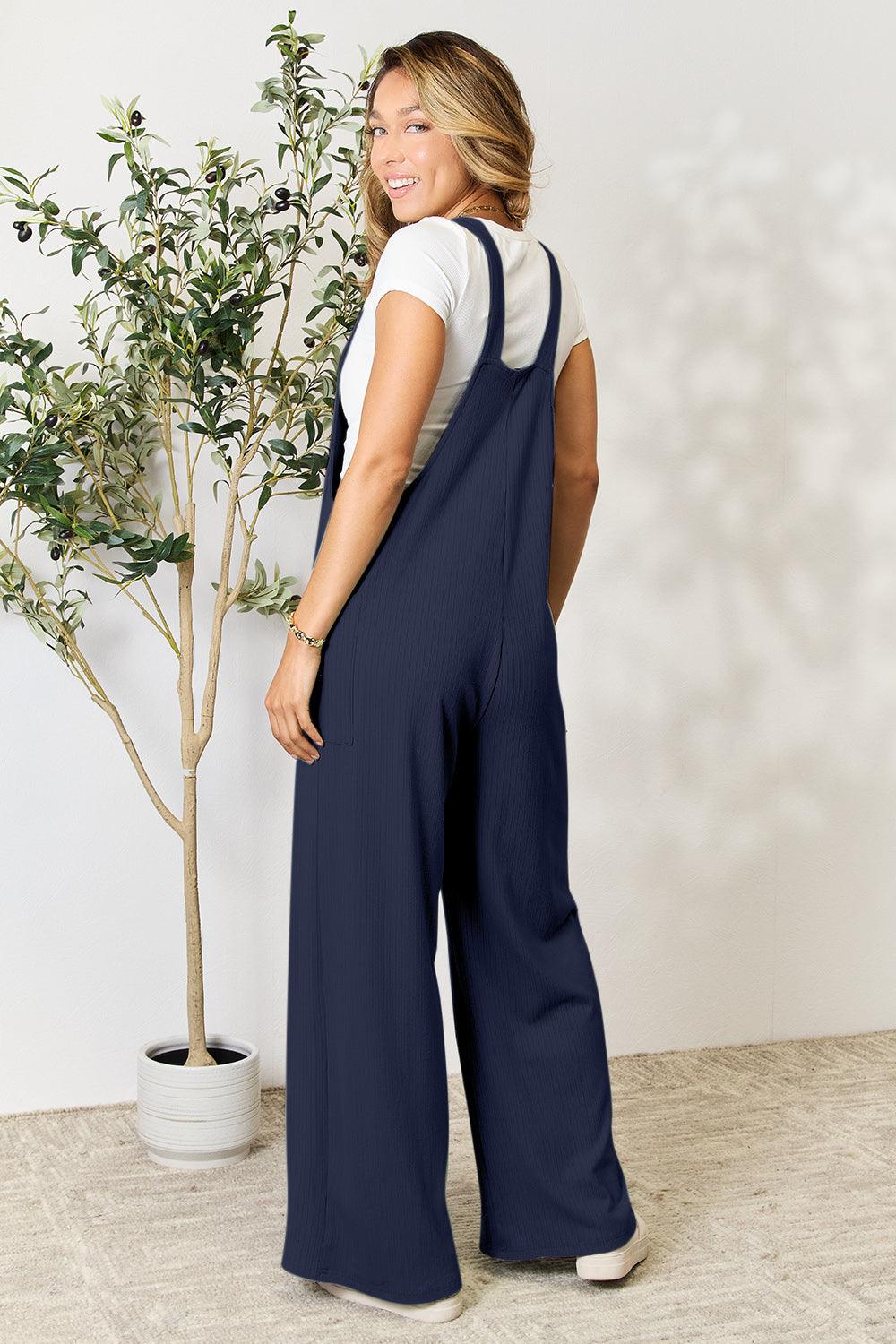 Double Take Full Size Wide Strap Overall with Pockets - Rebel Spirit Designs Double Take Full Size Wide Strap Overall with Pockets