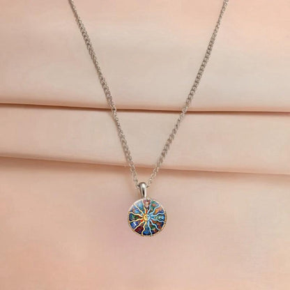 12 Constellations Zodiac Astrology Sun Moon Stars Pendant Necklace