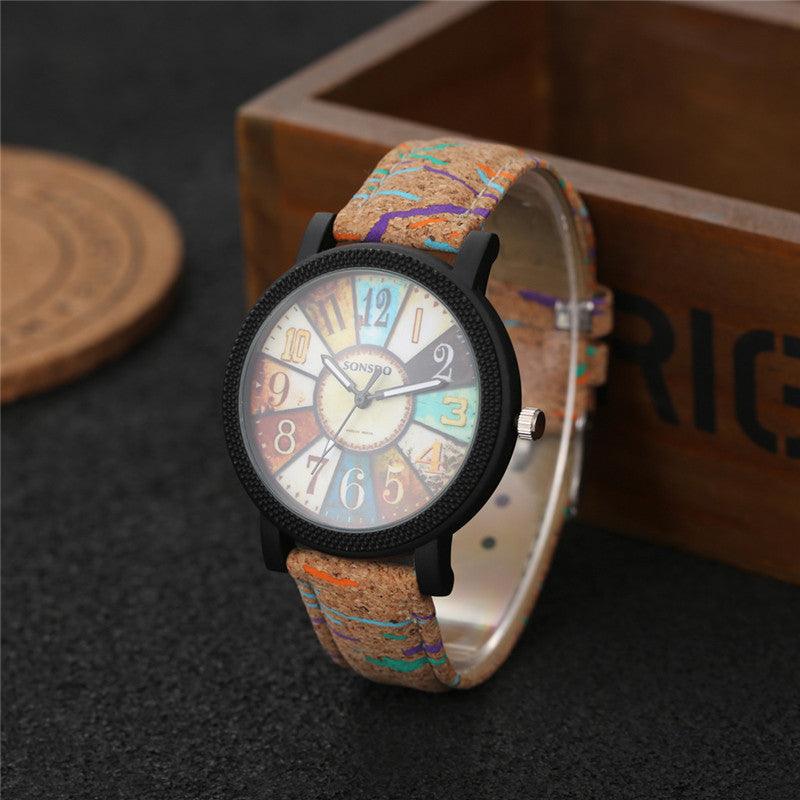 Unique Large Number Quartz Casual Vintage Leather Band Wrist Watch - Rebel Spirit Designs Unique Large Number Quartz Casual Vintage Leather Band Wrist Watch