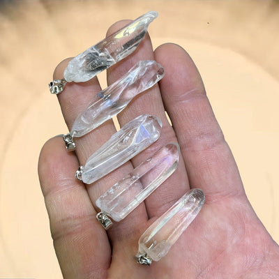 Natural Irregular Rock Crystal Point Necklace