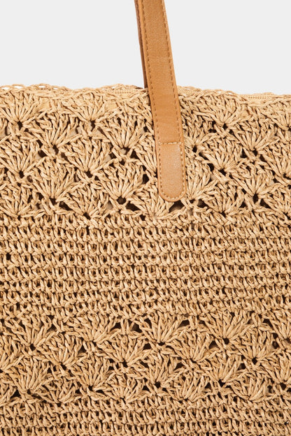 Boho Large Straw Braided Tote Bag