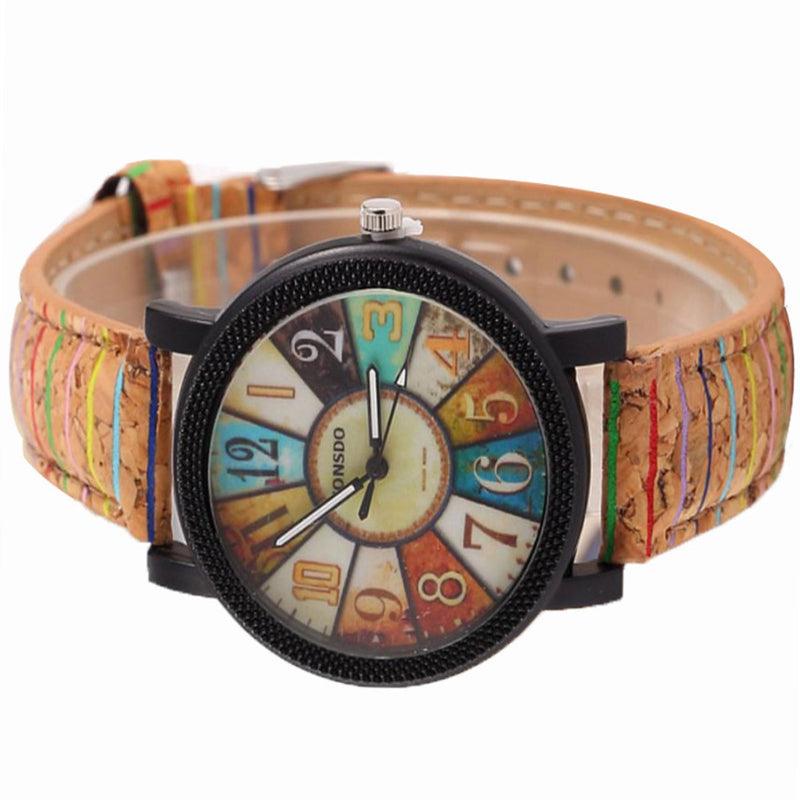 Unique Large Number Quartz Casual Vintage Leather Band Wrist Watch - Rebel Spirit Designs Unique Large Number Quartz Casual Vintage Leather Band Wrist Watch