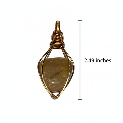 Natural Stone Carnelian Rock Handwrapped Copper Wire Necklace