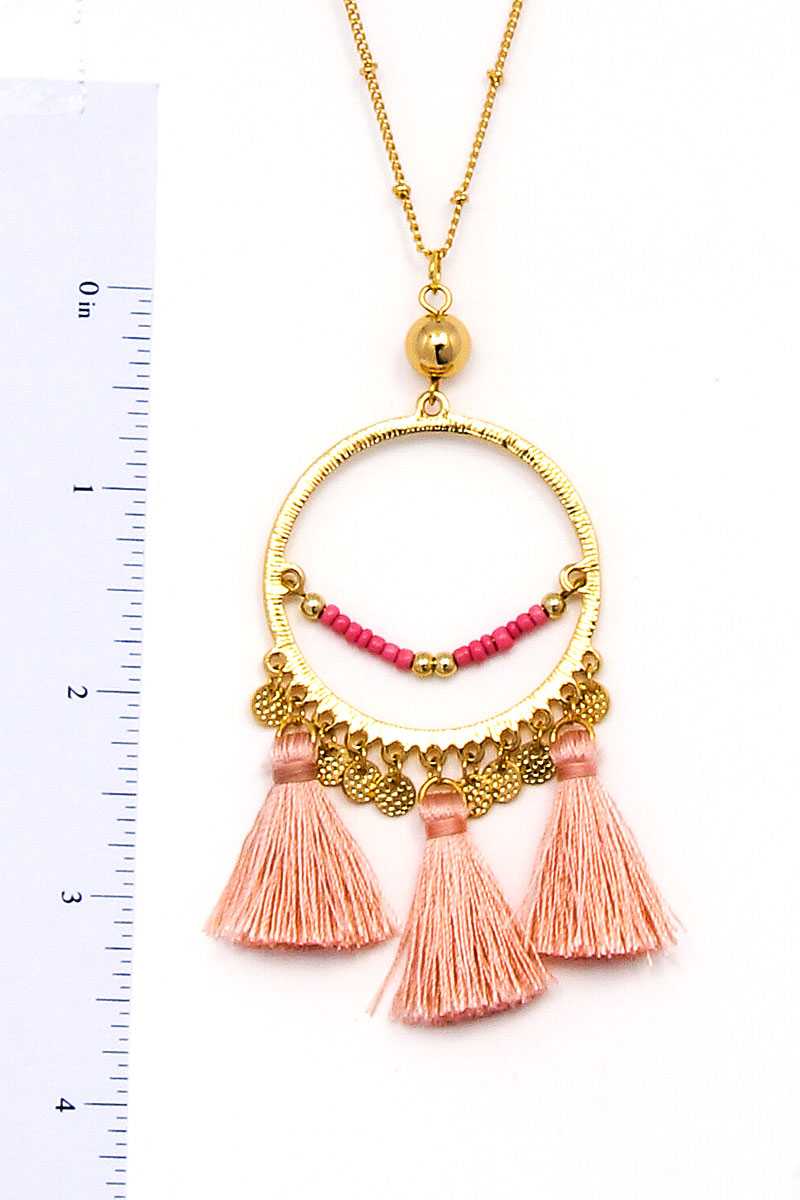 Modern Cute Long Tassel Pendant Necklace