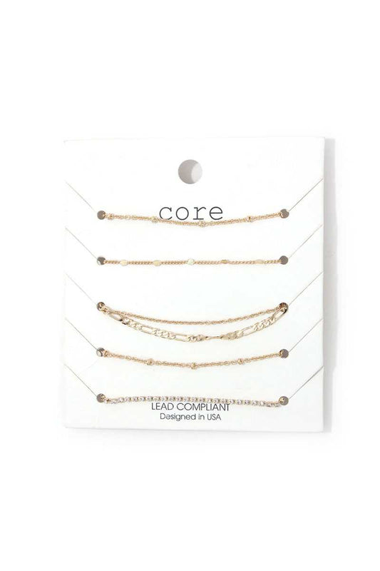 Dainty Gold Stacking Bracelet Set