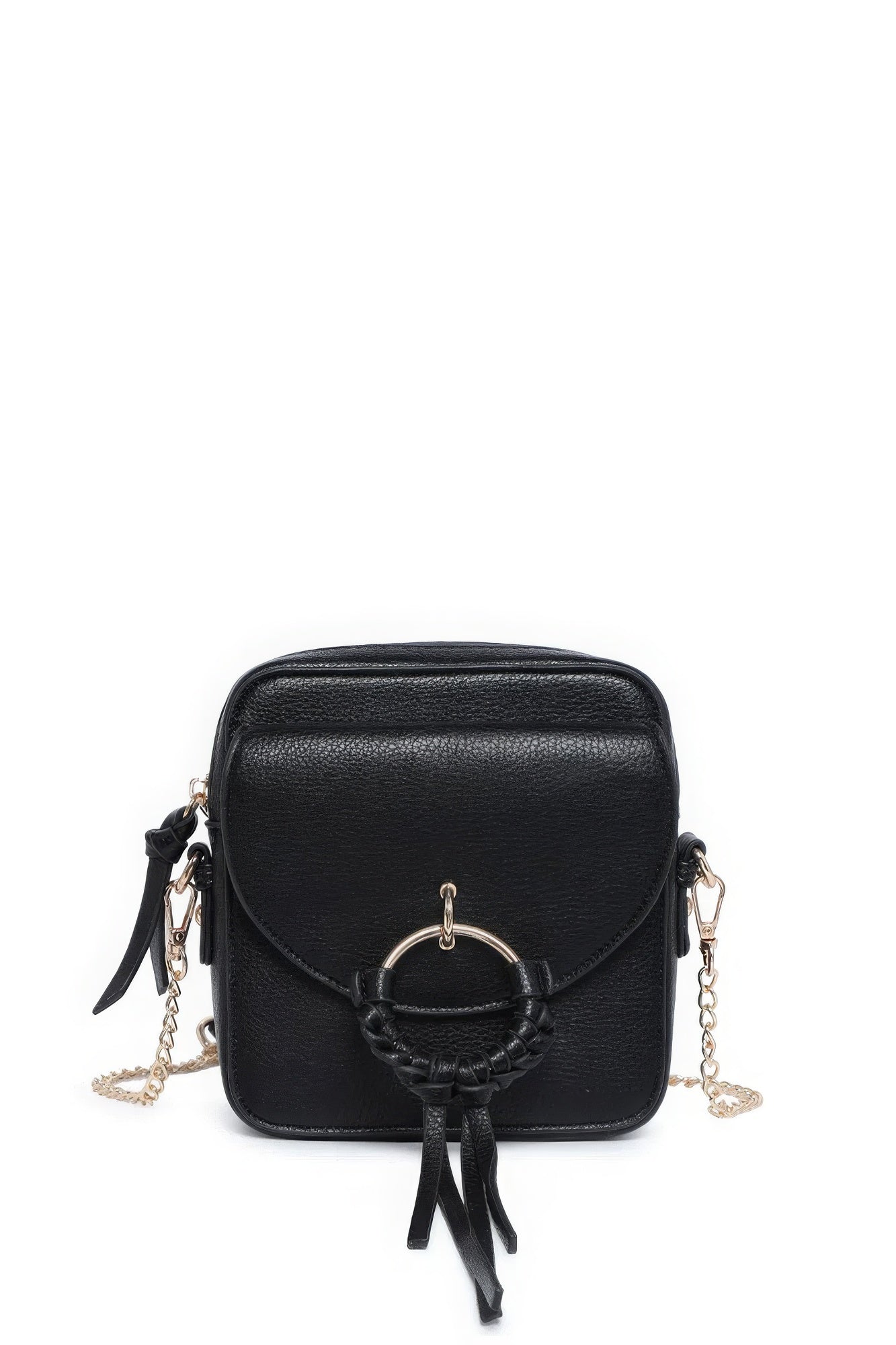 Trendy Vegan Pebbled Leather Crossbody Bag