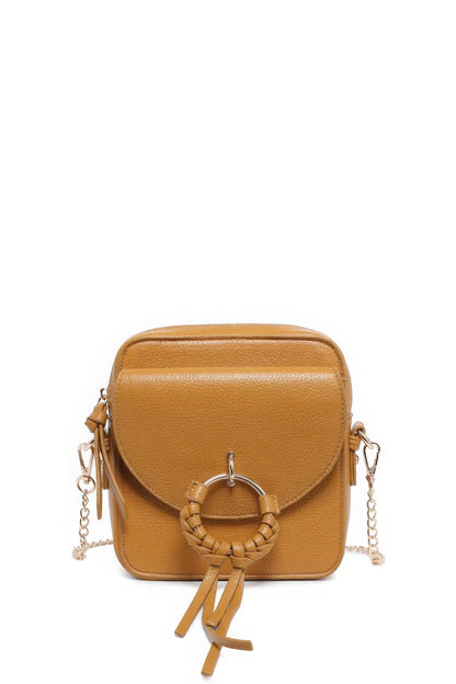 Trendy Vegan Pebbled Leather Crossbody Bag