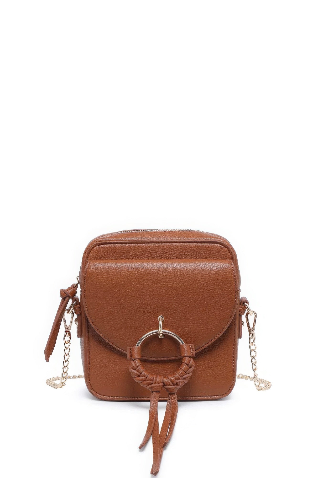 Trendy Vegan Pebbled Leather Crossbody Bag