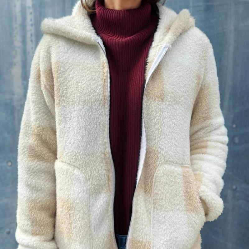 PLAID Women’s Hoodie Winter Jacket Coat SOFT and COZY and WARM Jacket