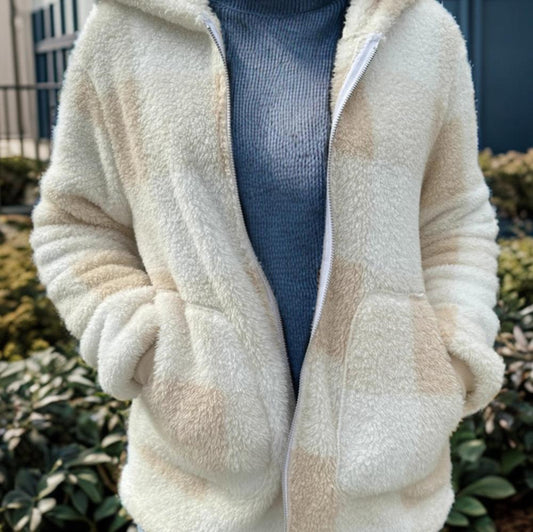 PLAID Women’s Hoodie Winter Jacket Coat SOFT and COZY and WARM Jacket