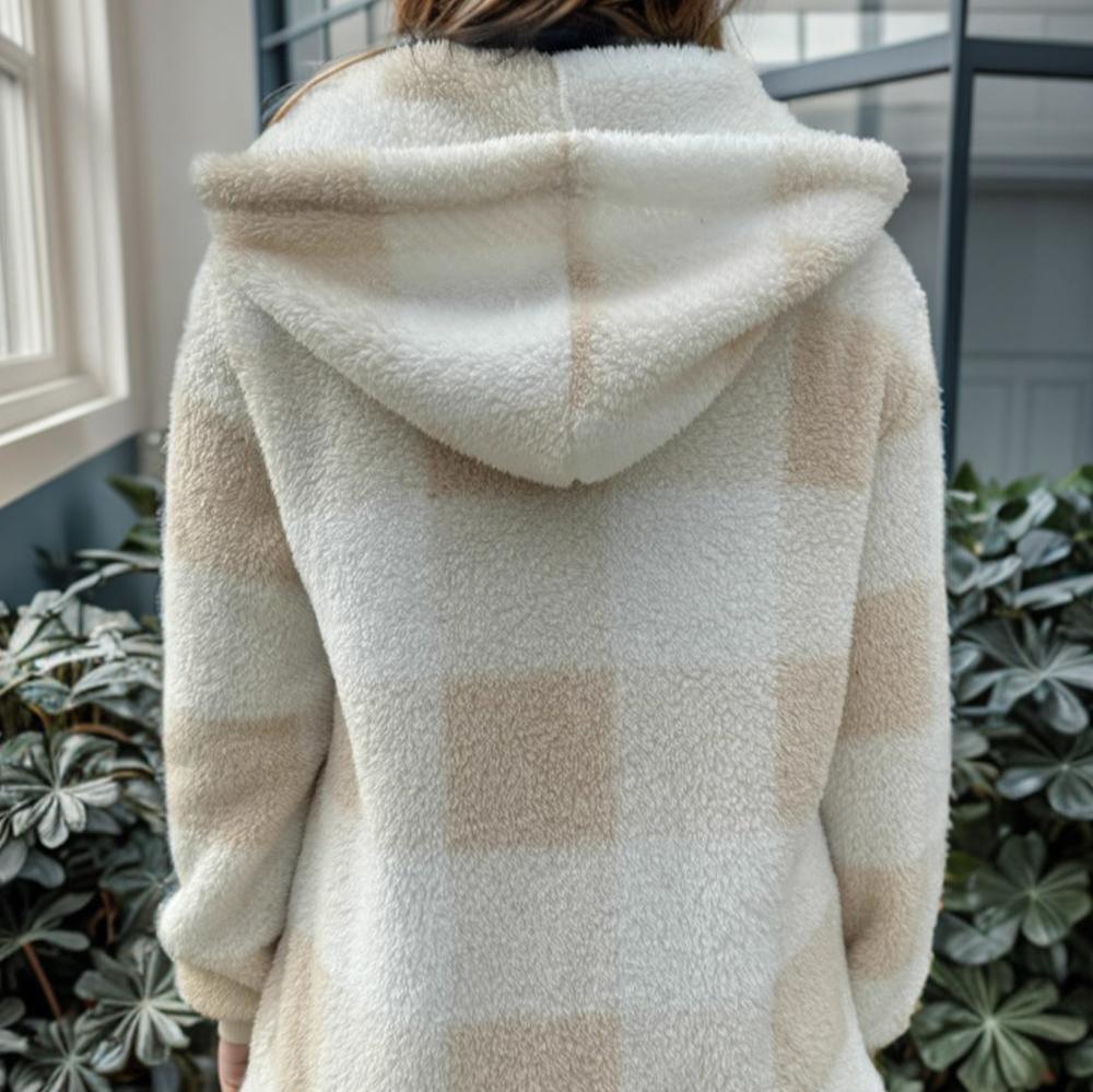 PLAID Women’s Hoodie Winter Jacket Coat SOFT and COZY and WARM Jacket