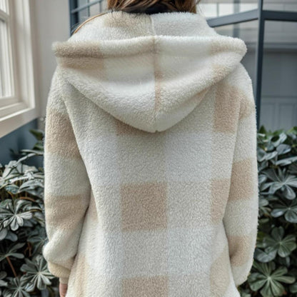PLAID Women’s Hoodie Winter Jacket Coat SOFT and COZY and WARM Jacket