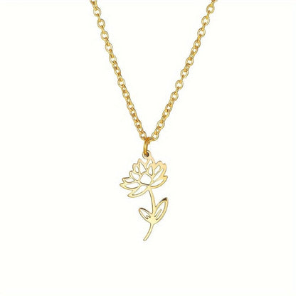 UNIQUE Birth Month Flower Necklace - Rebel Spirit Designs UNIQUE Birth Month Flower Necklace