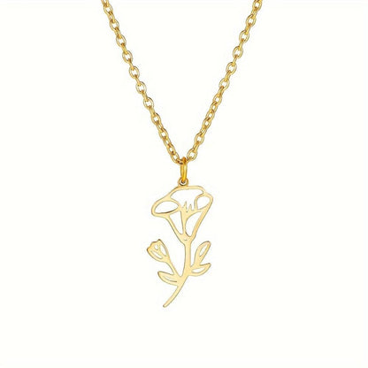 UNIQUE Birth Month Flower Necklace - Rebel Spirit Designs UNIQUE Birth Month Flower Necklace