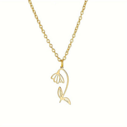 UNIQUE Birth Month Flower Necklace - Rebel Spirit Designs UNIQUE Birth Month Flower Necklace