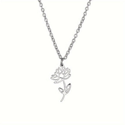 UNIQUE Birth Month Flower Necklace - Rebel Spirit Designs UNIQUE Birth Month Flower Necklace