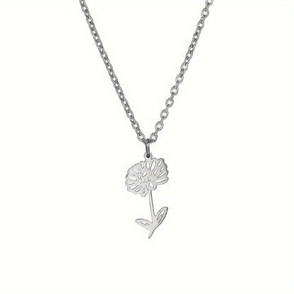 UNIQUE Birth Month Flower Necklace - Rebel Spirit Designs UNIQUE Birth Month Flower Necklace