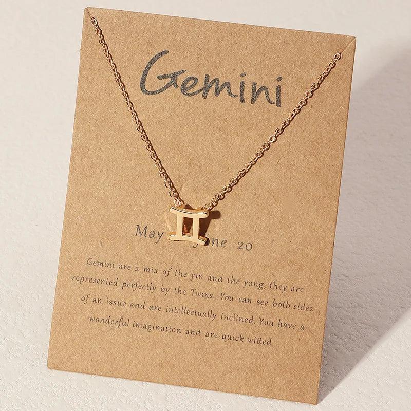 1 Piece - 12 Zodiac Sign Constellation Chain Pendant Necklace - Rebel Spirit Designs 1 Piece - 12 Zodiac Sign Constellation Chain Pendant Necklace