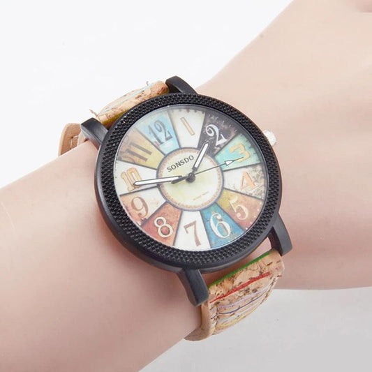 Unique Large Number Quartz Casual Vintage Leather Band Wrist Watch - Rebel Spirit Designs Unique Large Number Quartz Casual Vintage Leather Band Wrist Watch