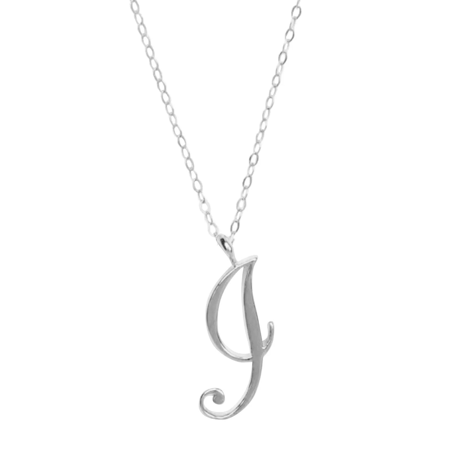 Classic 26 Letter Initials Calligraphy Alphabet Necklace