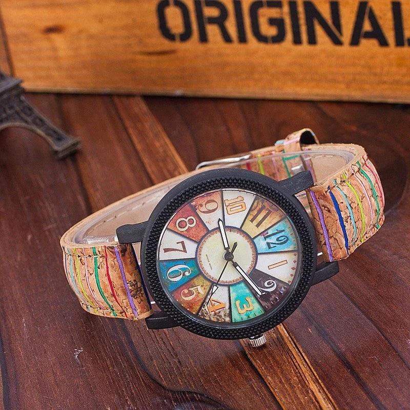 Unique Large Number Quartz Casual Vintage Leather Band Wrist Watch - Rebel Spirit Designs Unique Large Number Quartz Casual Vintage Leather Band Wrist Watch