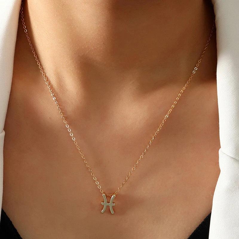 1 Piece - 12 Zodiac Sign Constellation Chain Pendant Necklace - Rebel Spirit Designs 1 Piece - 12 Zodiac Sign Constellation Chain Pendant Necklace