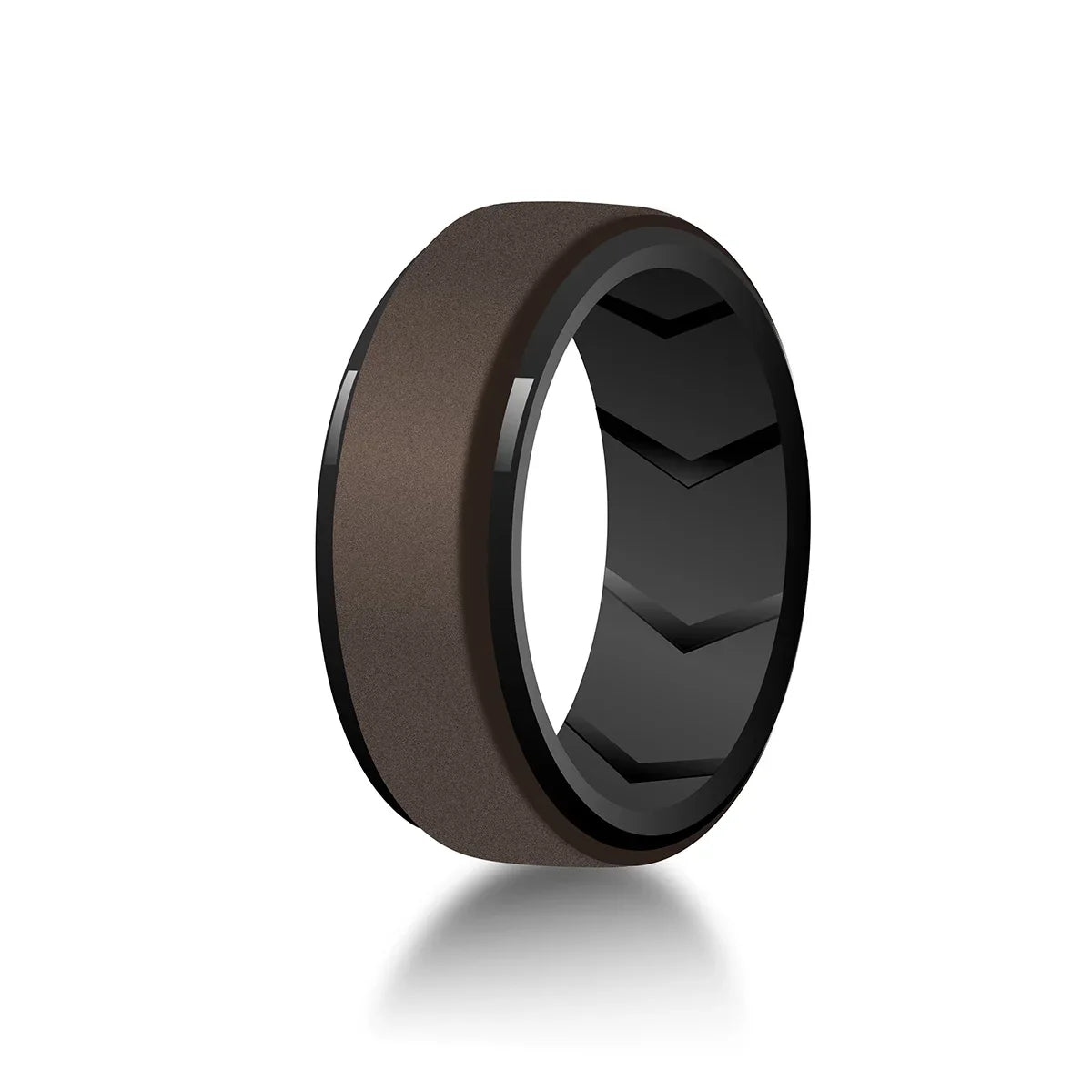 4 Pack Mens Silicone Wedding Bands, 8mm Wide Rubber Wedding Rings, Hypoallergenic Breathable Men's Silicone Ring for Him