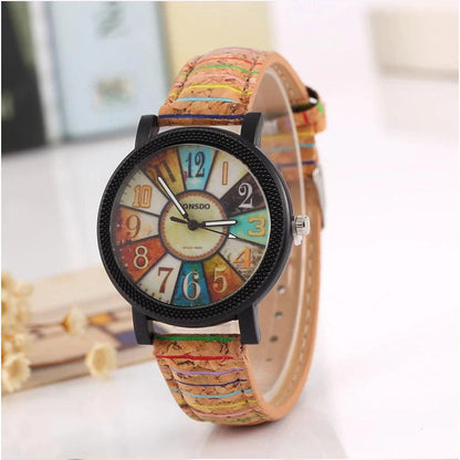 Unique Large Number Quartz Casual Vintage Leather Band Wrist Watch - Rebel Spirit Designs Unique Large Number Quartz Casual Vintage Leather Band Wrist Watch