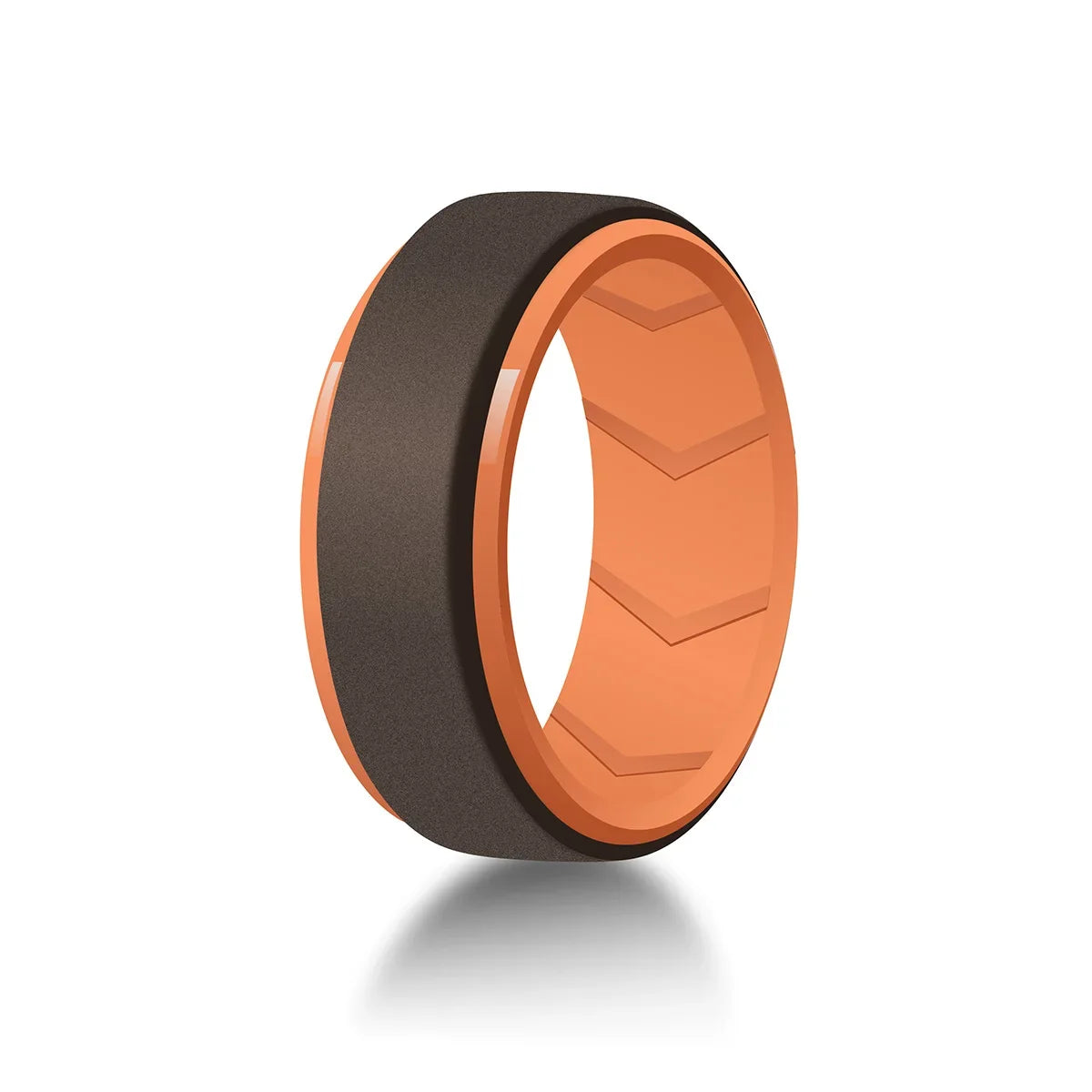 4 Pack Mens Silicone Wedding Bands, 8mm Wide Rubber Wedding Rings, Hypoallergenic Breathable Men's Silicone Ring for Him