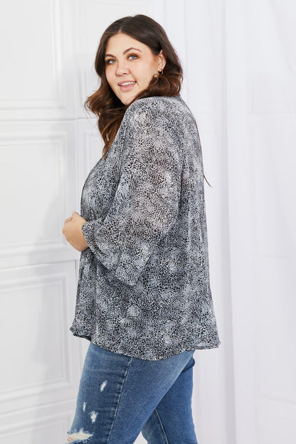 Melody Full Size Snake Print Chiffon Kimono Cardigan for Women - Rebel Spirit Designs Melody Full Size Snake Print Chiffon Kimono Cardigan for Women