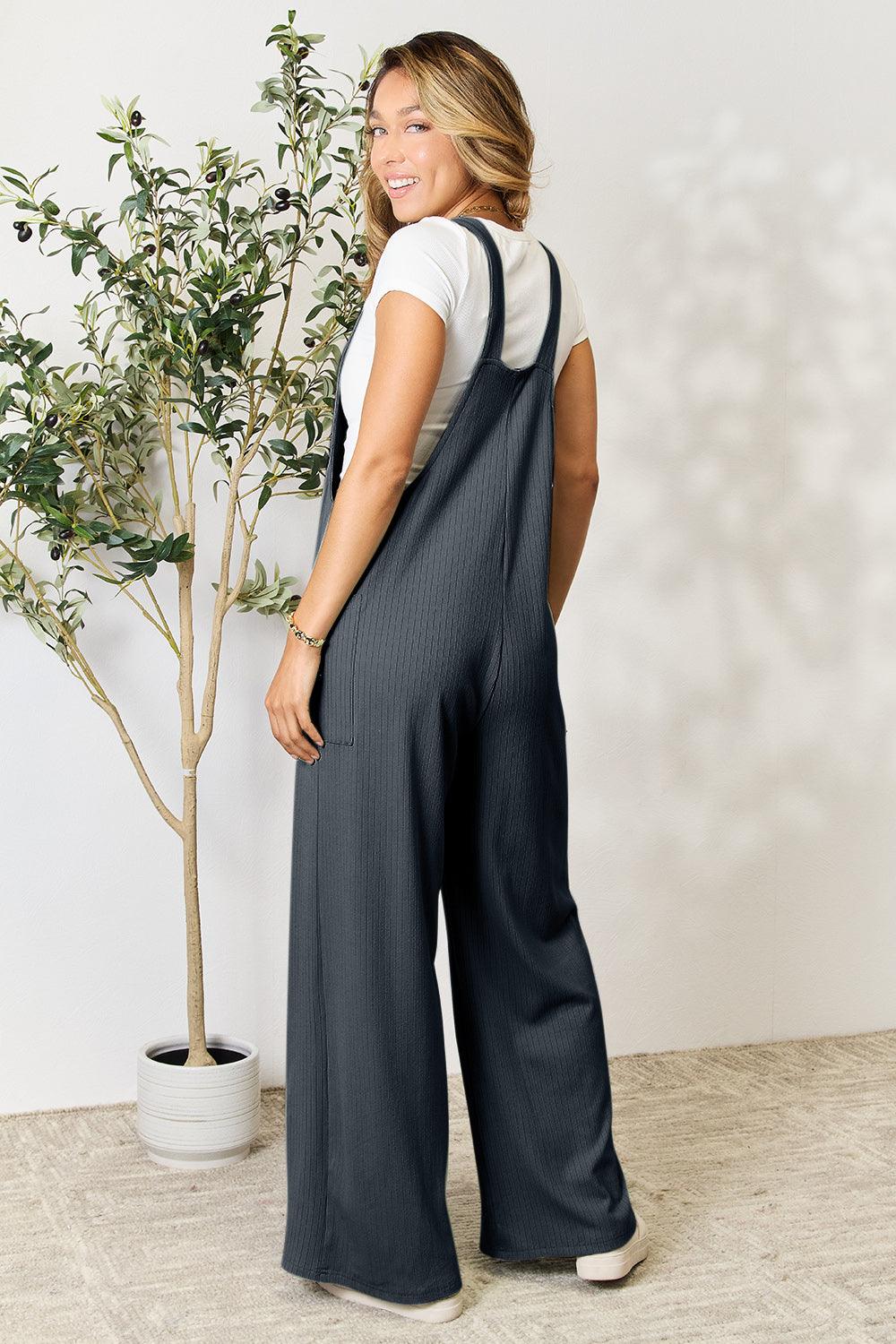 Double Take Full Size Wide Strap Overall with Pockets - Rebel Spirit Designs Double Take Full Size Wide Strap Overall with Pockets