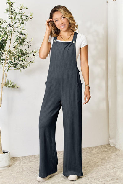 Double Take Full Size Wide Strap Overall with Pockets - Rebel Spirit Designs Double Take Full Size Wide Strap Overall with Pockets